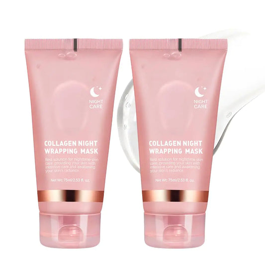 Loske Collagen Night Wrapping Mask Collagen Reverse Volume Peel Off Face Mask Collagen Face Mask Overnight Face Mask Collagen Mask Deep Collagen Mask Overnight (2PCS)